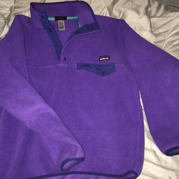 Mens Purple Fleece Patagonia Jacket 
